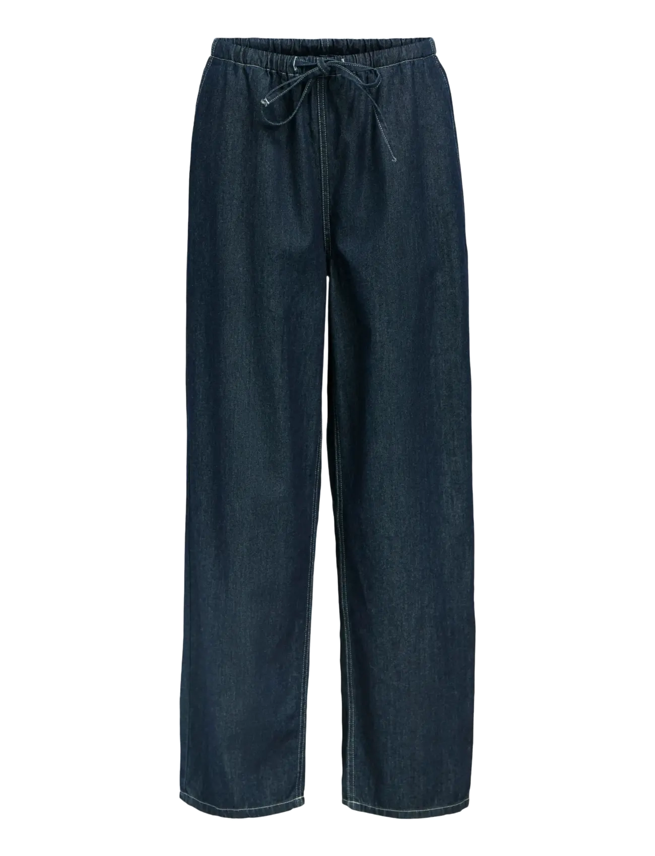 Object OBJGINA MW BARREL PANT NOOS - Jeans - DARK BLUE DENIM / navy
