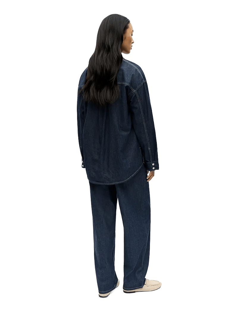 Object - OBJGINA L/S LO DENIM SHIRT NOOS - denim shirts - dark blue denim - 2