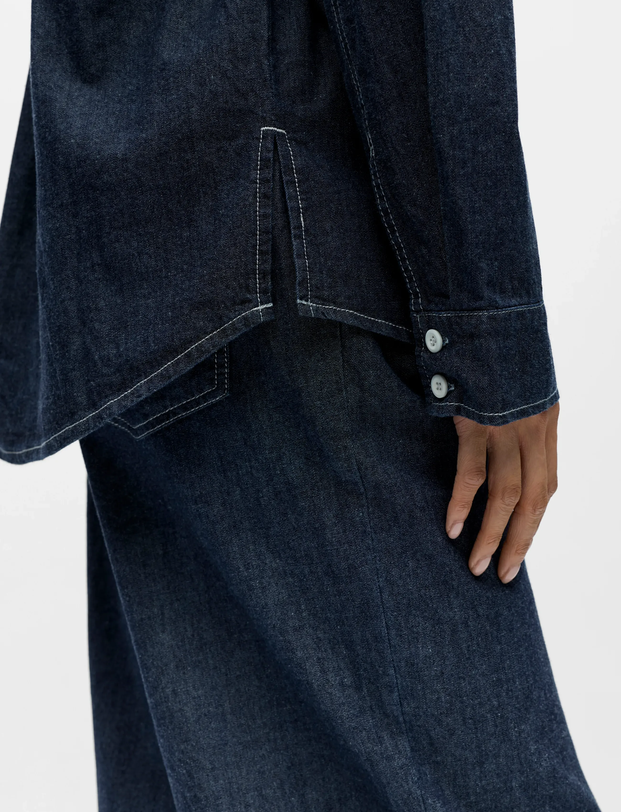 Object - OBJGINA L/S LO DENIM SHIRT NOOS - denimskjorter - dark blue denim - 3