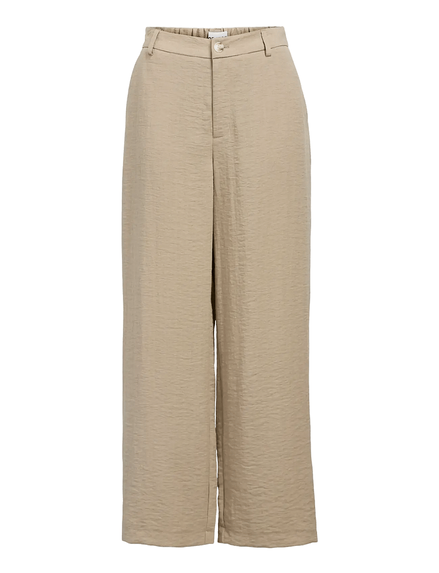 Object - OBJRINI MW LO WIDE PANT NOOS - hosen mit weitem bein - desert taupe - 1