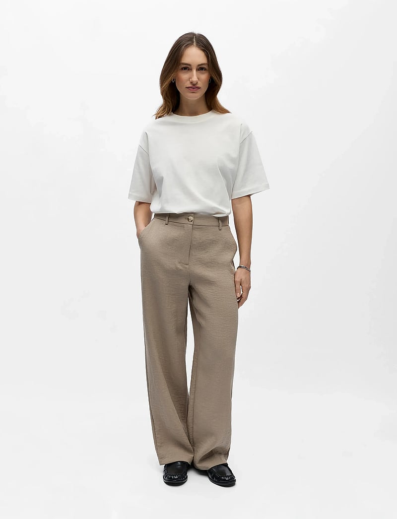 Object - OBJRINI MW LO WIDE PANT NOOS - vida byxor - desert taupe - 0