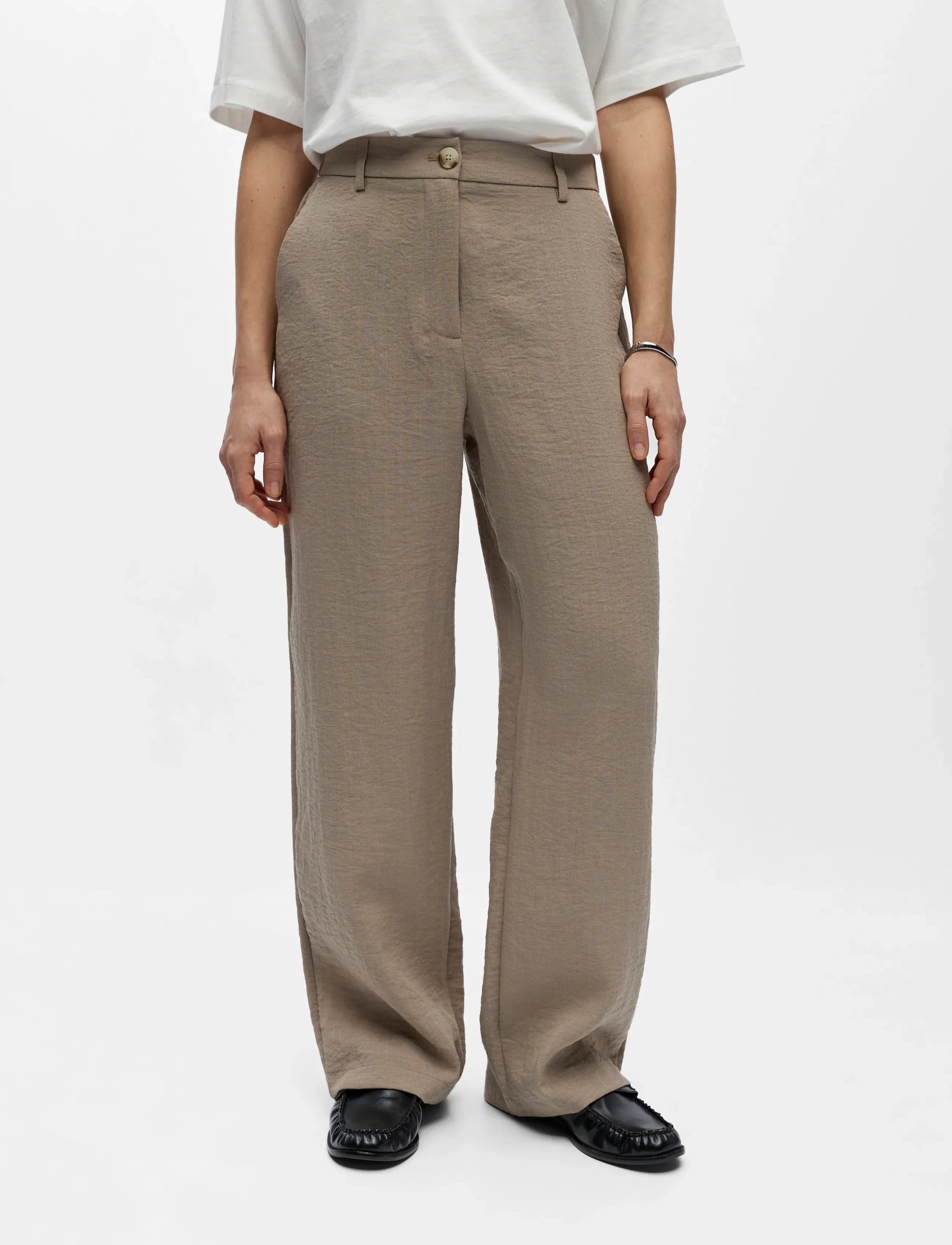 OBJECT Objrini Mw Lo Wide Pant Noos kostymbyxor dam – bild 3