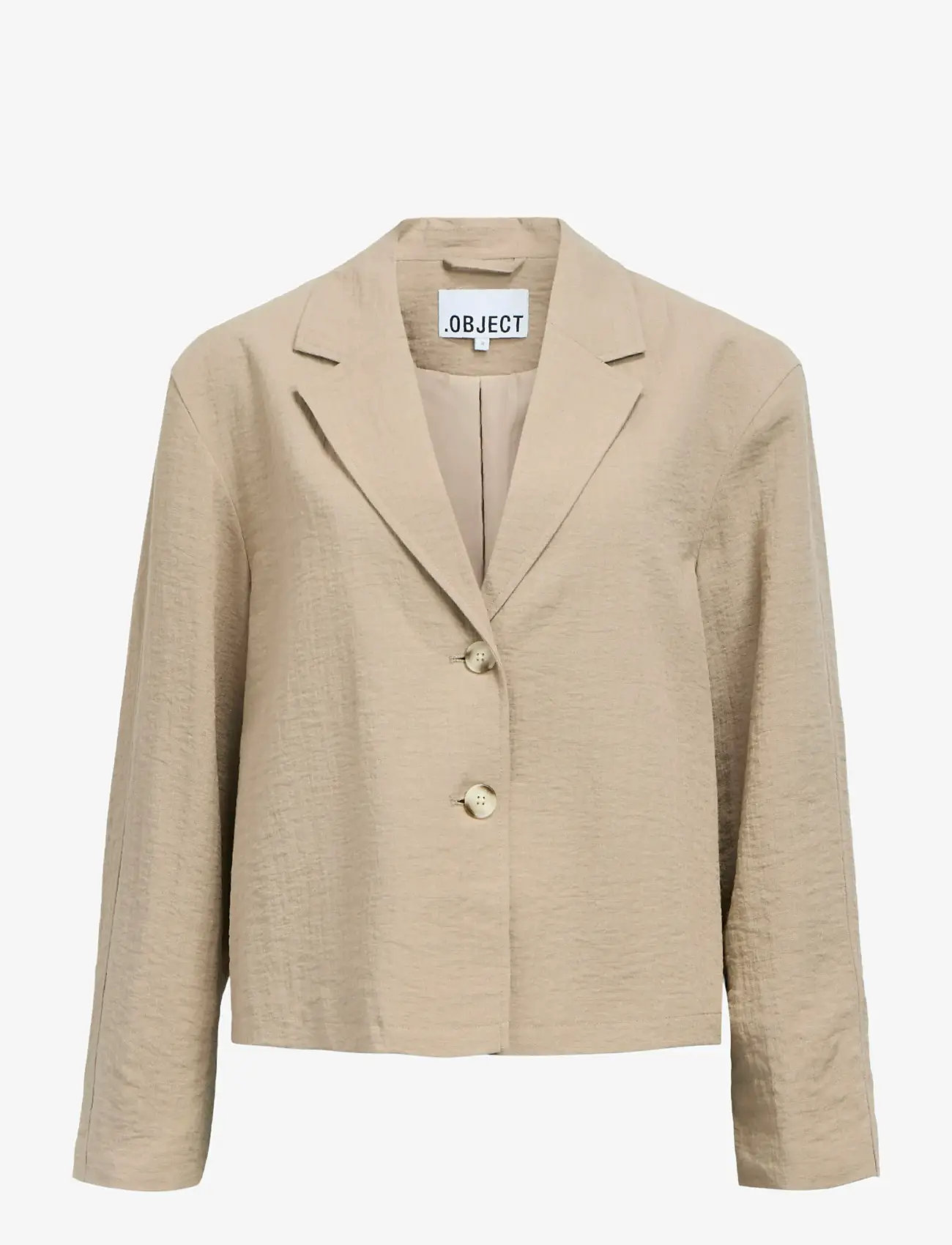 Object - OBJRINI LO BLAZER NOOS - enkeltradede blazere - desert taupe - 0