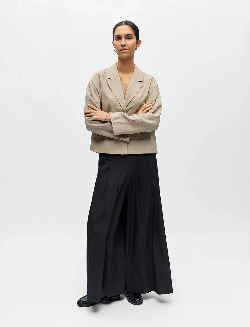 Object - OBJRINI LO BLAZER NOOS - lühikesed jakid - desert taupe - 0
