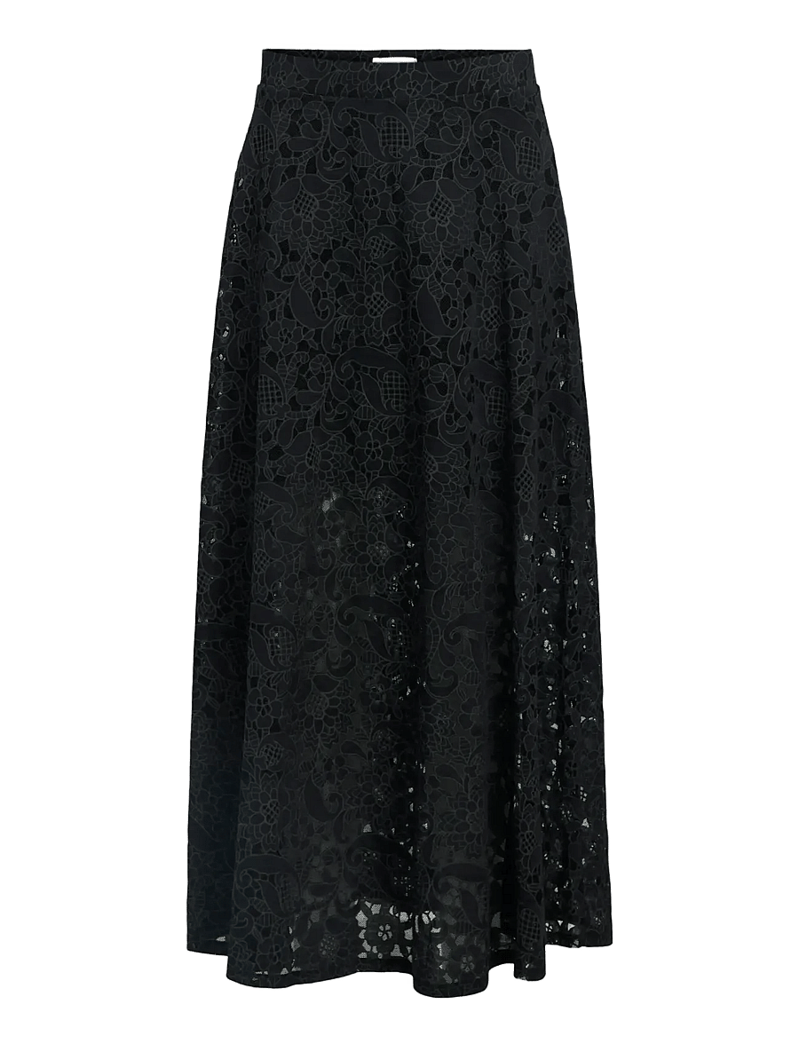 Object - OBJBIANCA MW LO LONG SKIRT NOOS - maxi röcke - black - 1