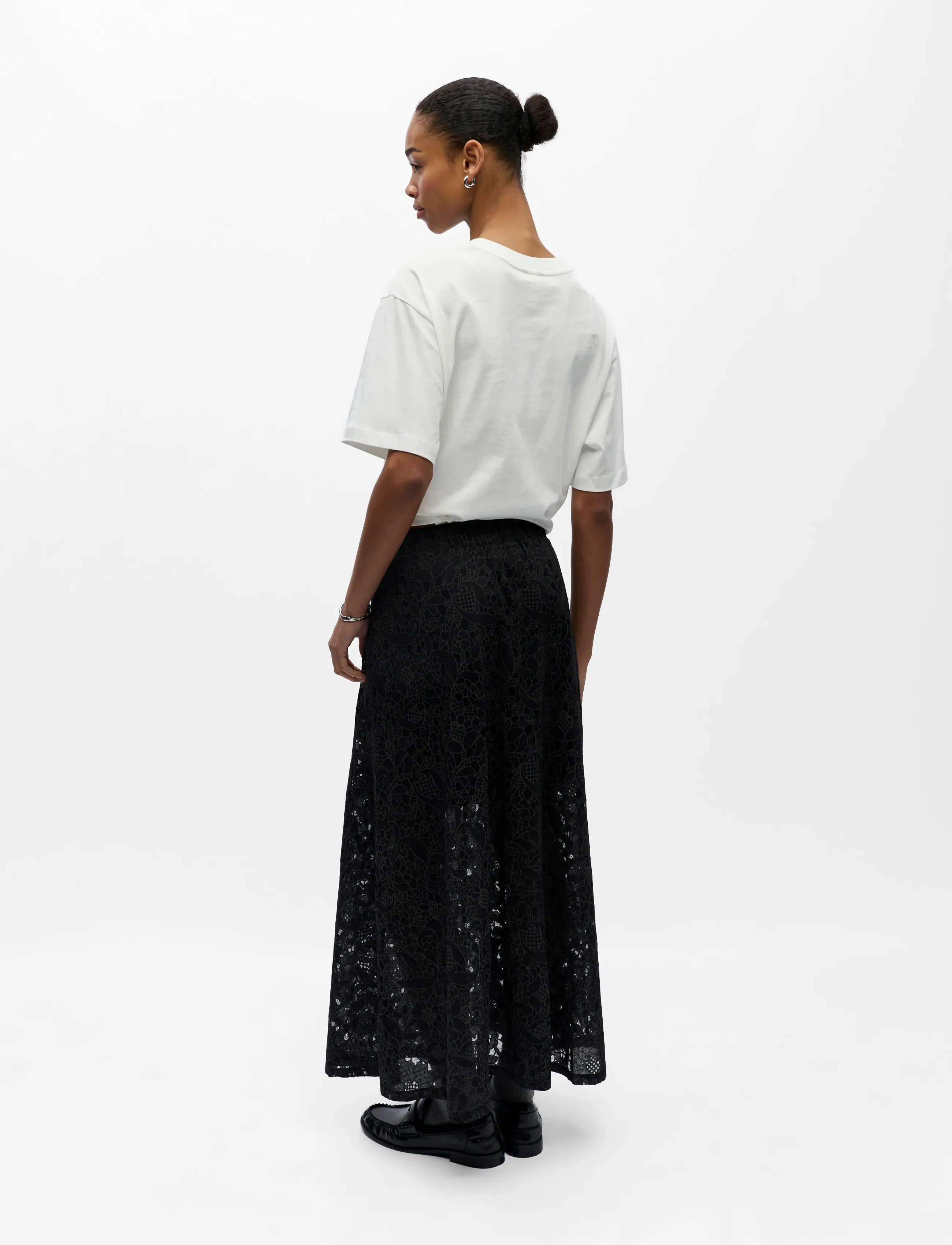 Object - OBJBIANCA MW LO LONG SKIRT NOOS - maxi röcke - black - 2