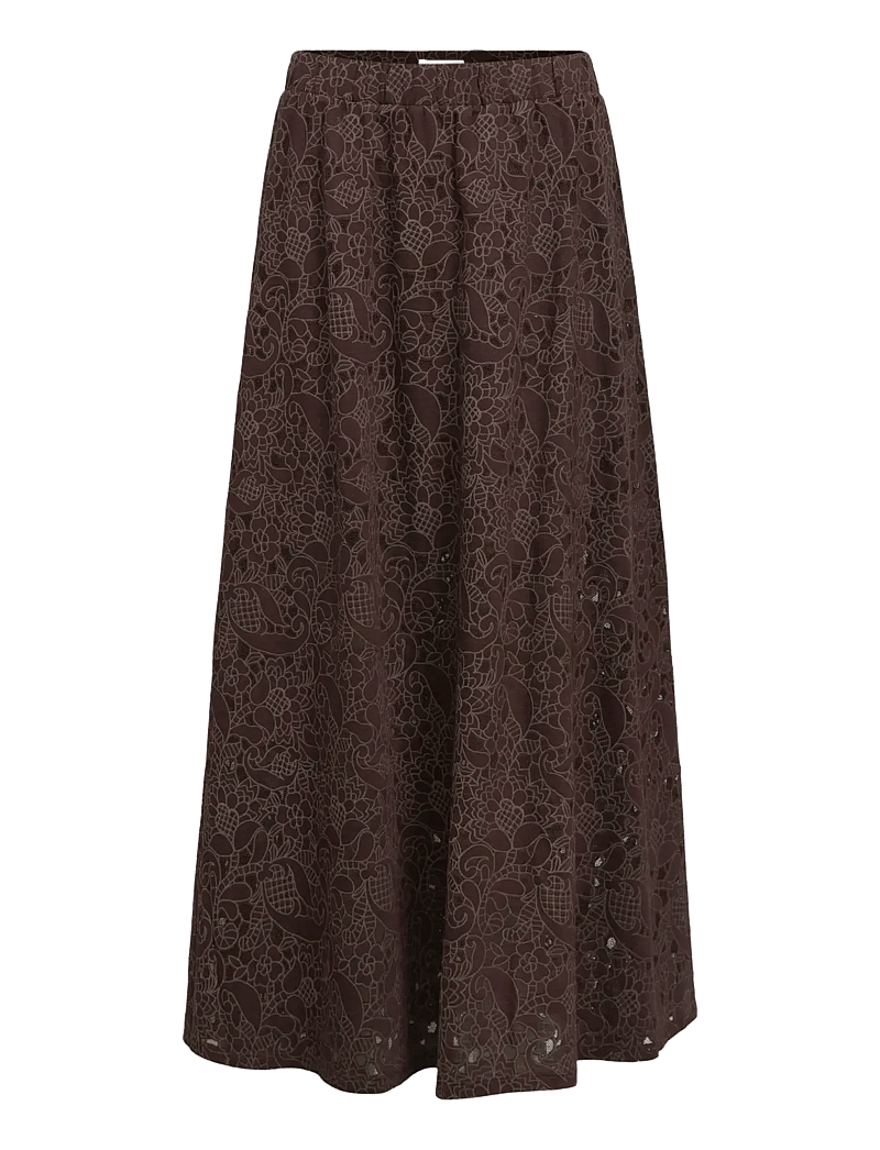 Object - OBJBIANCA MW LO LONG SKIRT NOOS - maksiseelikud - seal brown - 1