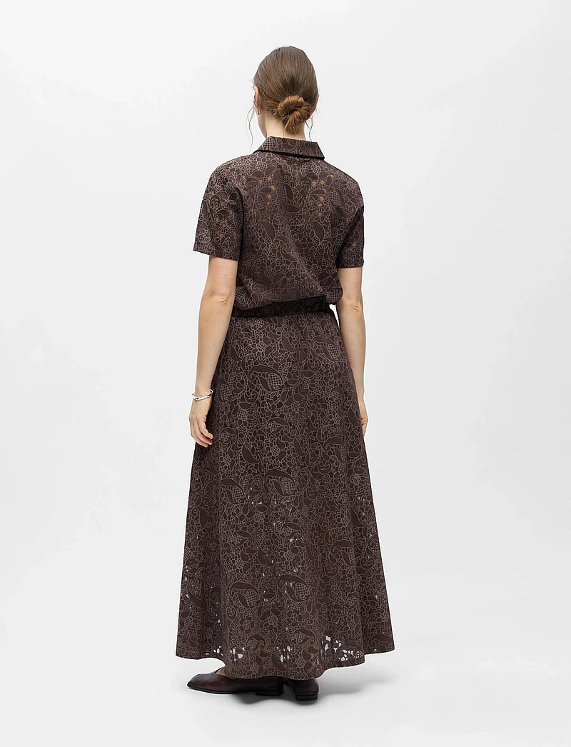 Object - OBJBIANCA MW LO LONG SKIRT NOOS - maksiseelikud - seal brown - 2