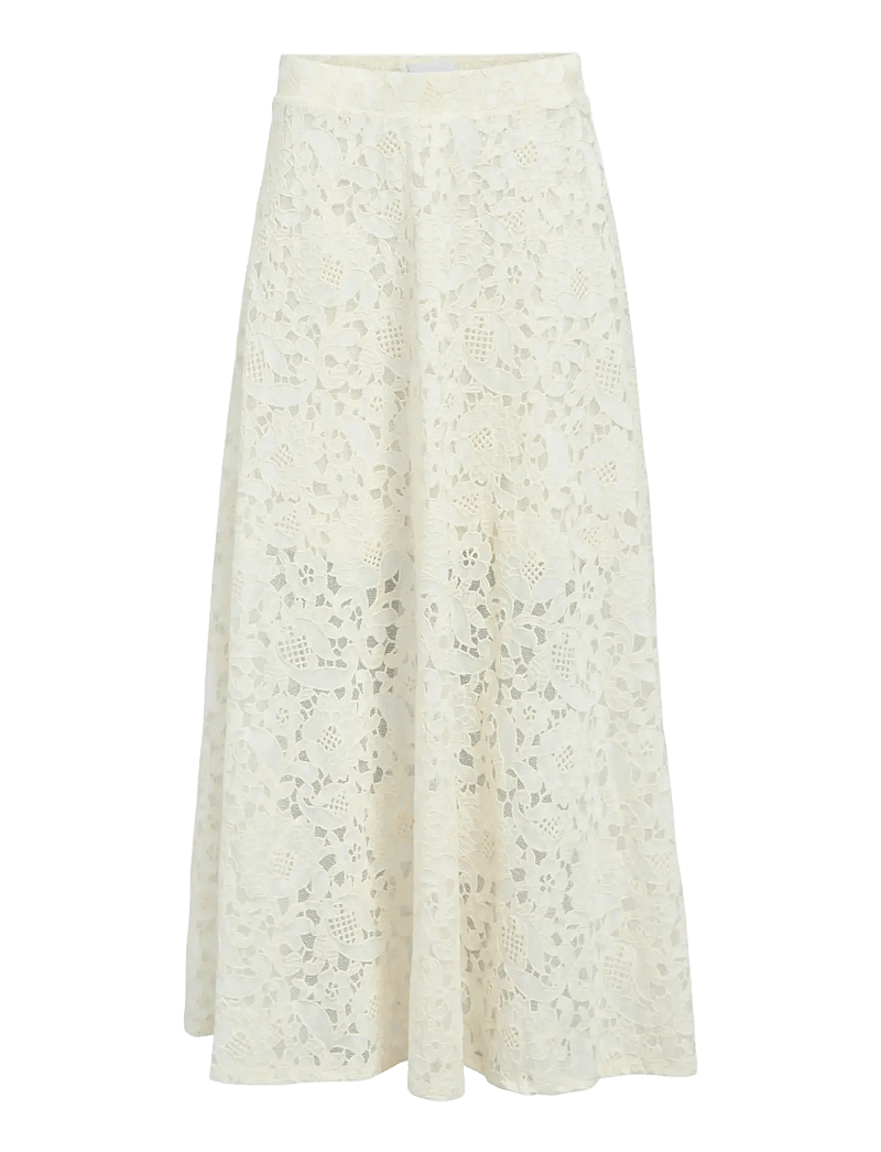 Object - OBJBIANCA MW LO LONG SKIRT NOOS - maxi nederdele - white sand - 1