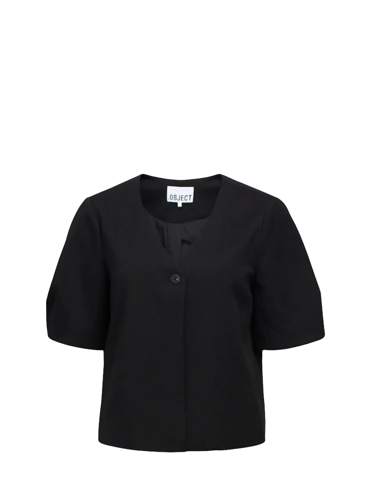 Object OBJLISA S/S RE TOP NOOS - Kläder - BLACK / black