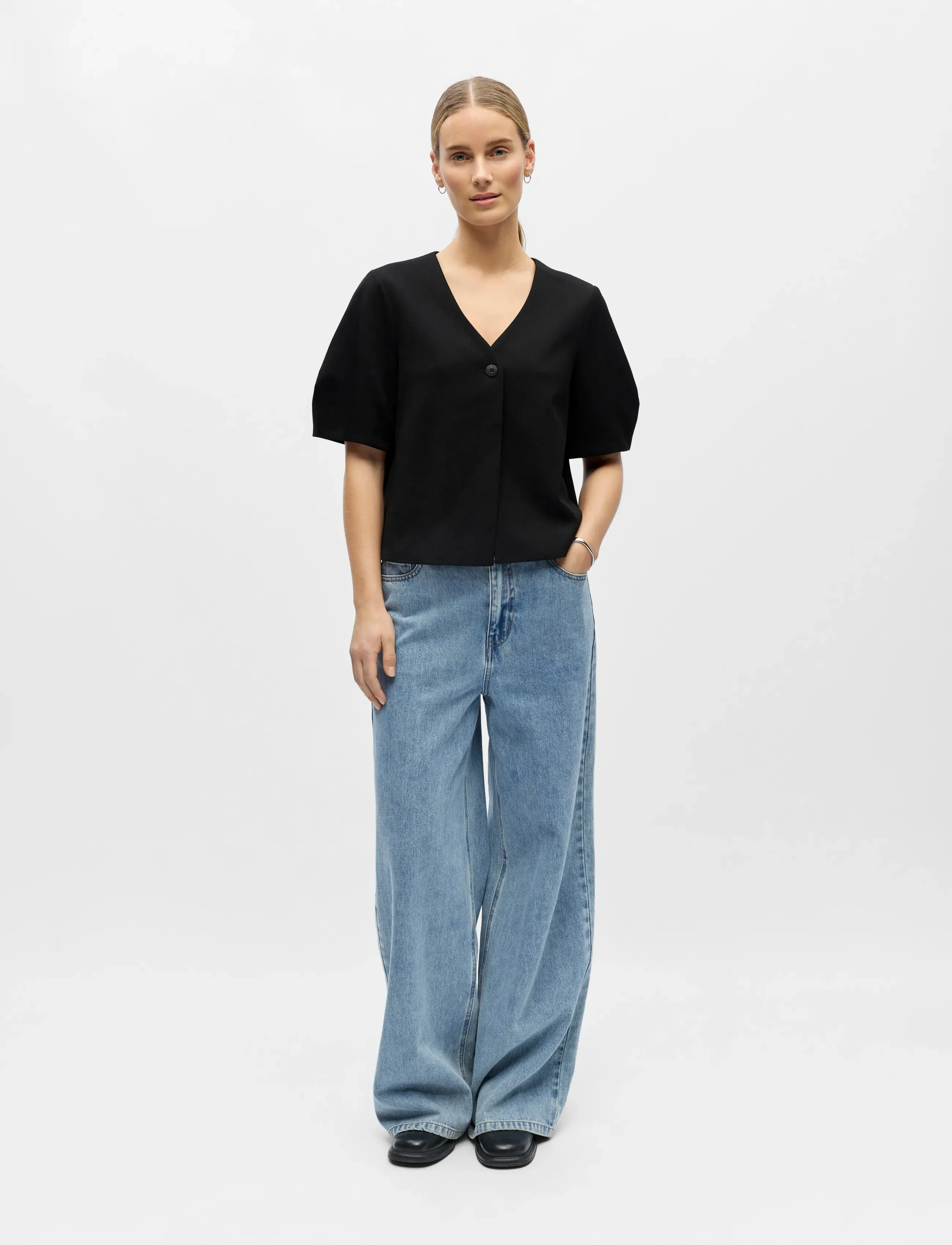 Object - OBJLISA S/S RE TOP NOOS - t-shirts - black - 4