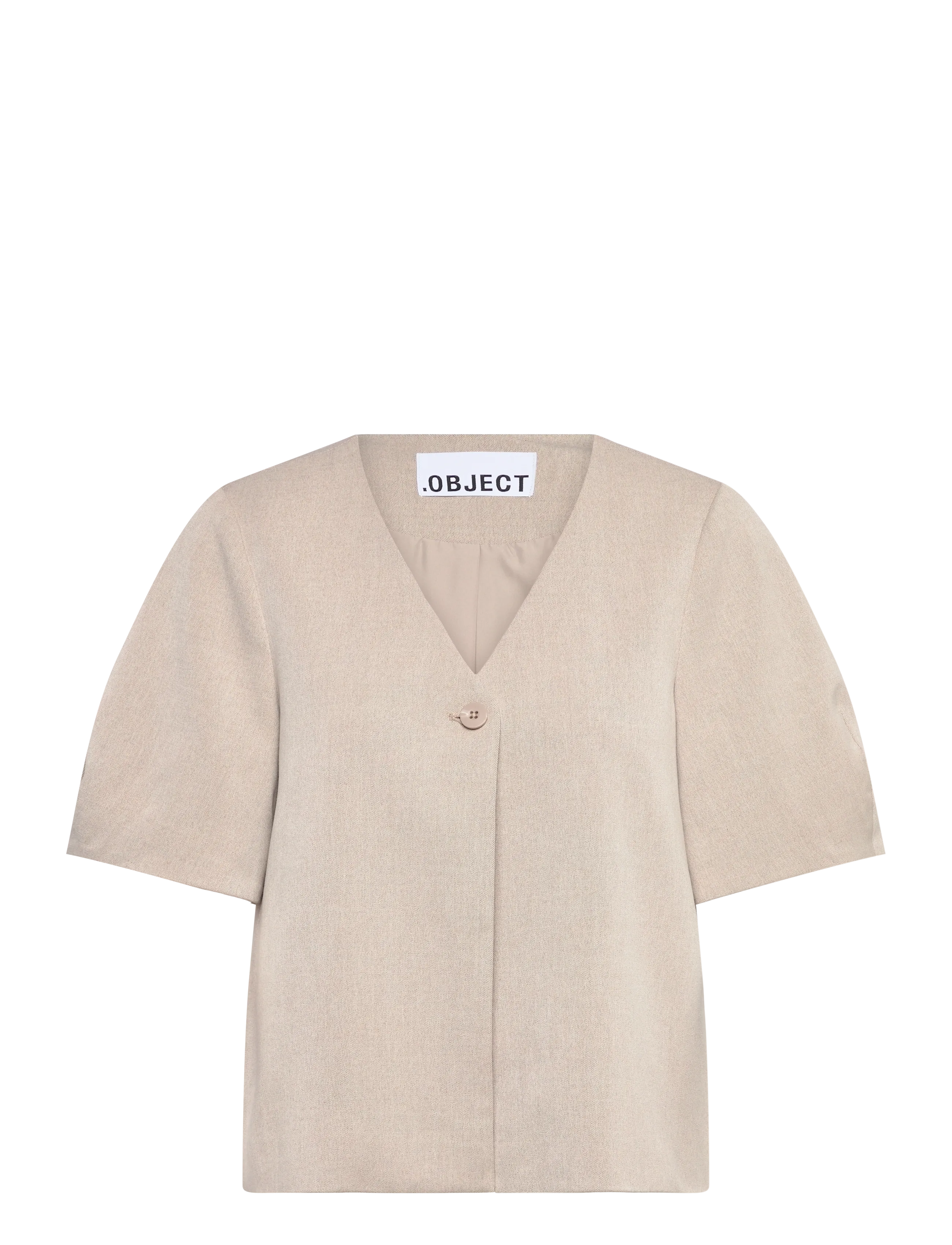 Object OBJLISA S/S RE TOP NOOS - Kläder - HUMUS / beige