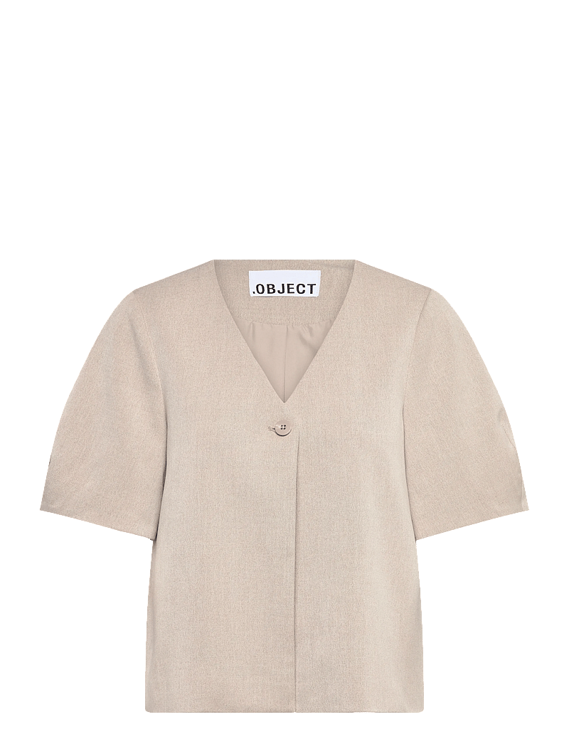 Object - OBJLISA S/S RE TOP NOOS - t-shirts - humus - 1