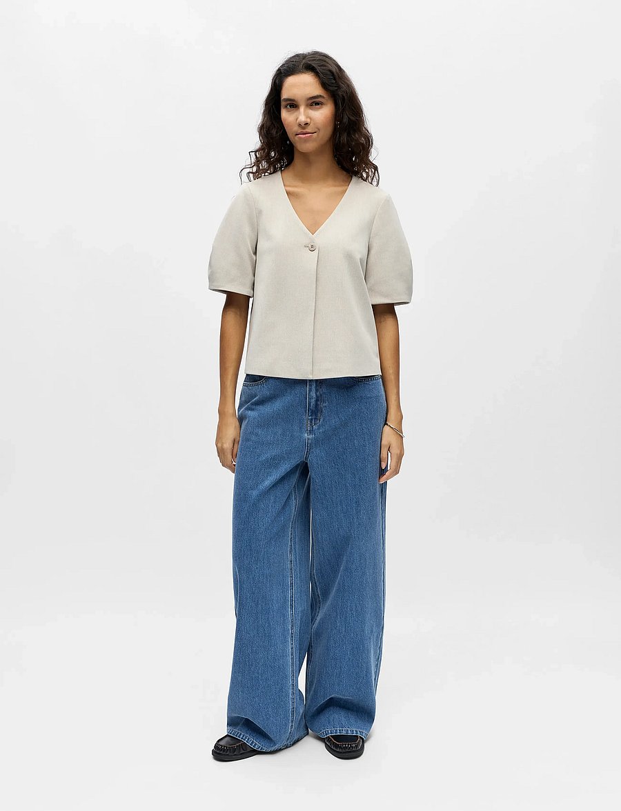 Object - OBJLISA S/S RE TOP NOOS - t-shirts - humus - 4