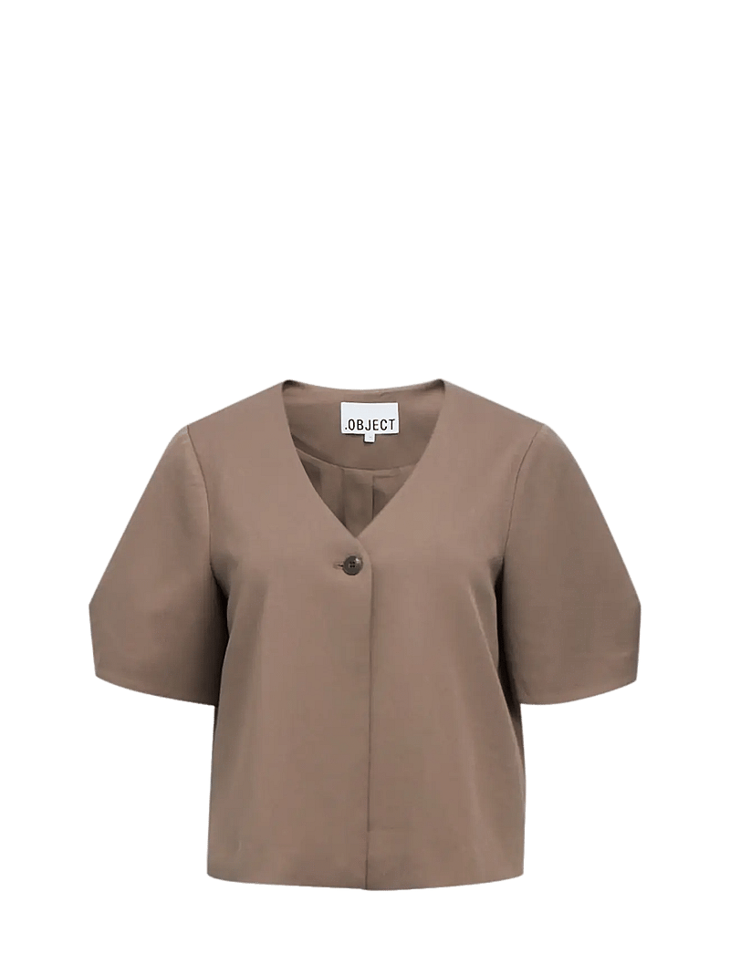 Object - OBJLISA S/S RE TOP NOOS - t-shirts - morel - 1