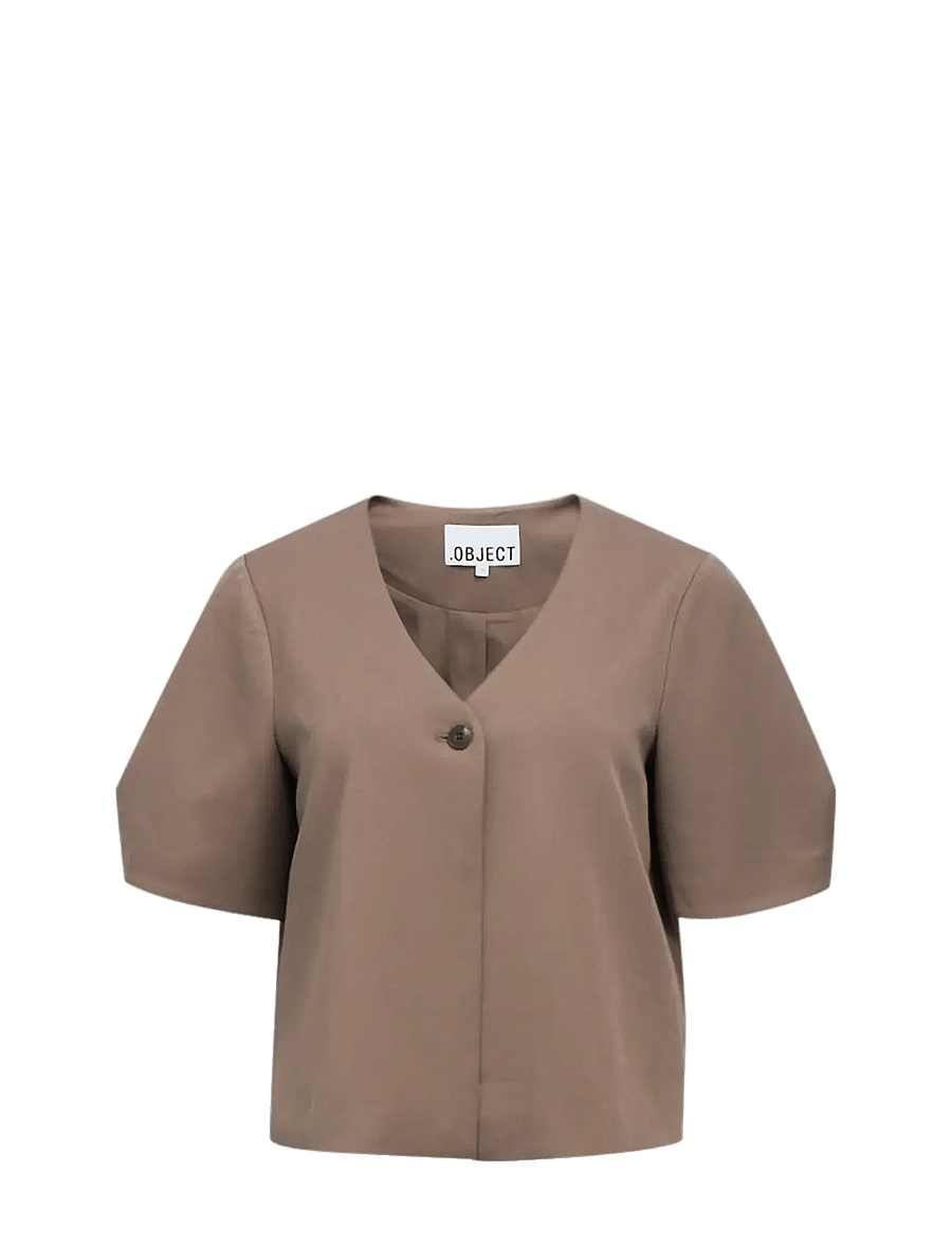 Object - OBJLISA S/S RE TOP NOOS - t-shirts - morel - 1