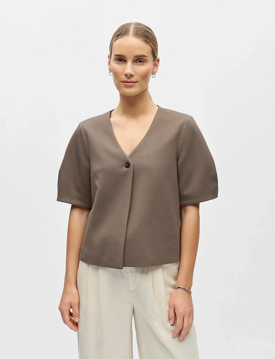 Object - OBJLISA S/S RE TOP NOOS - t-shirts - morel - 4
