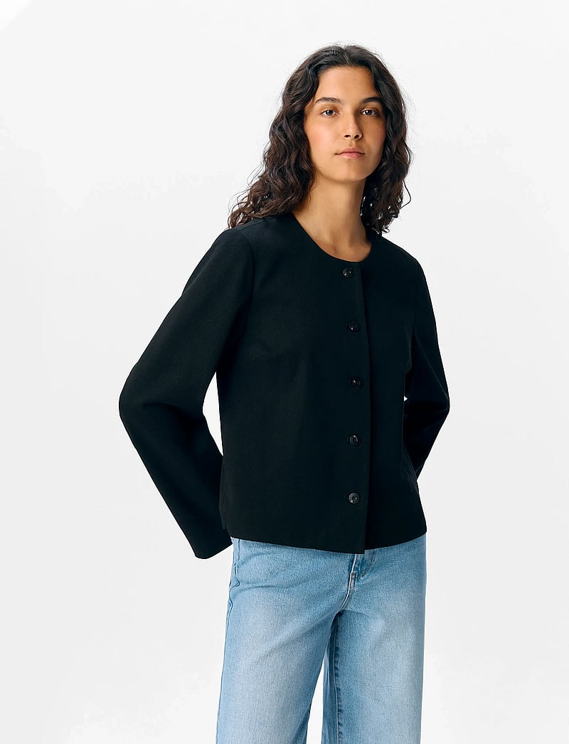 Object - OBJLISA L/S RE BLAZER NOOS - einreihige blazer - black - 0