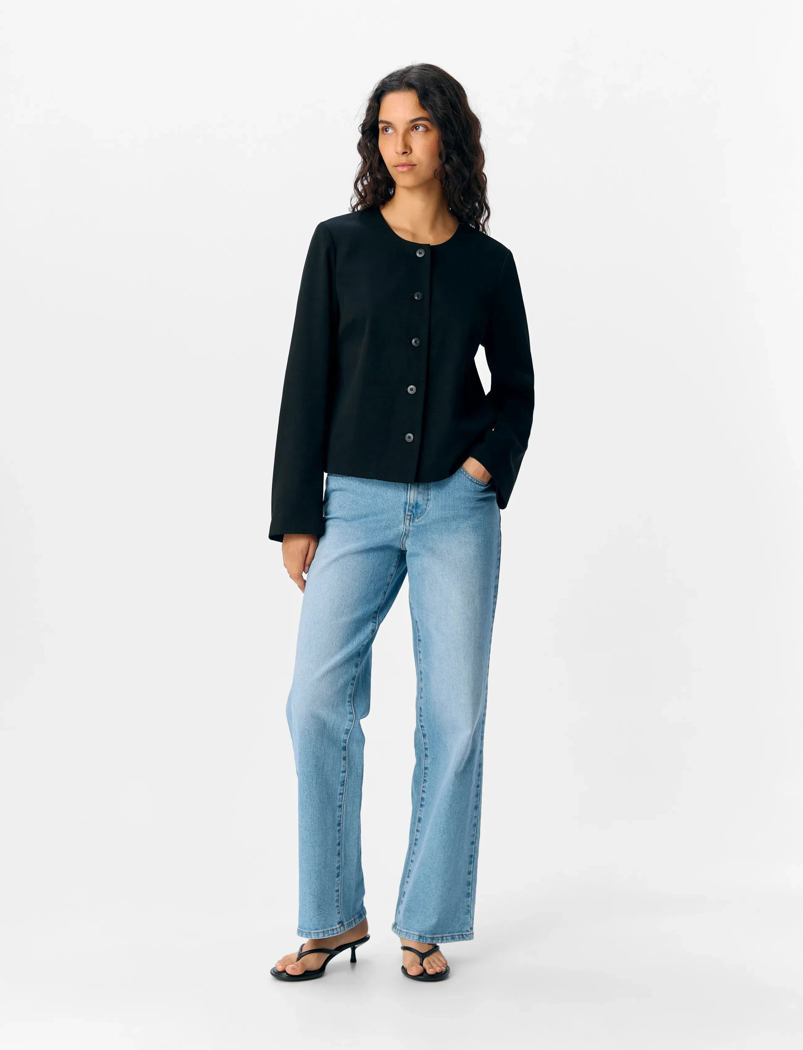 Object - OBJLISA L/S RE BLAZER NOOS - einreihige blazer - black - 3