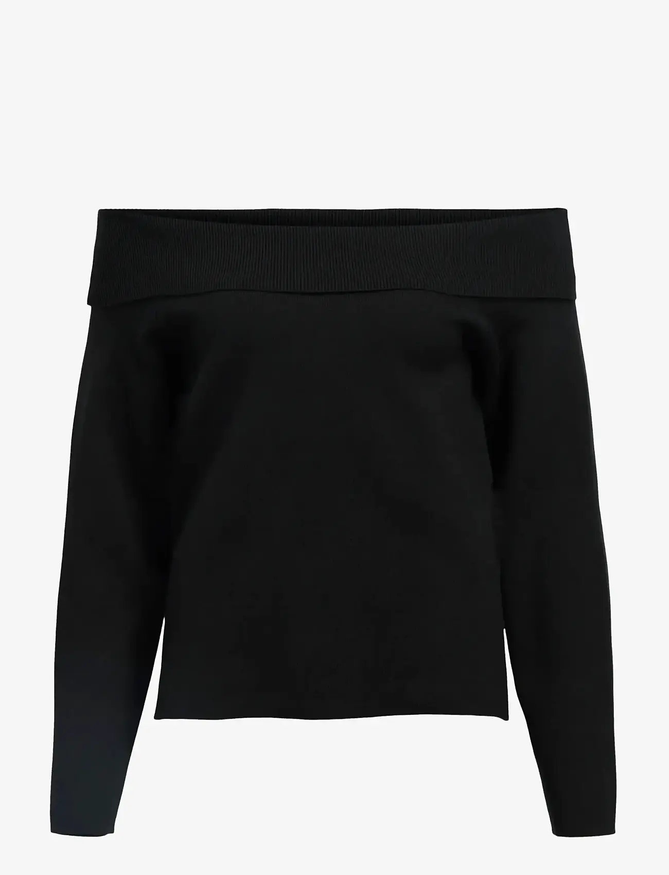 Object - OBJREYNARD L/S RE OFF SHOULDER KNIT DIV - neulepuserot - black - 1