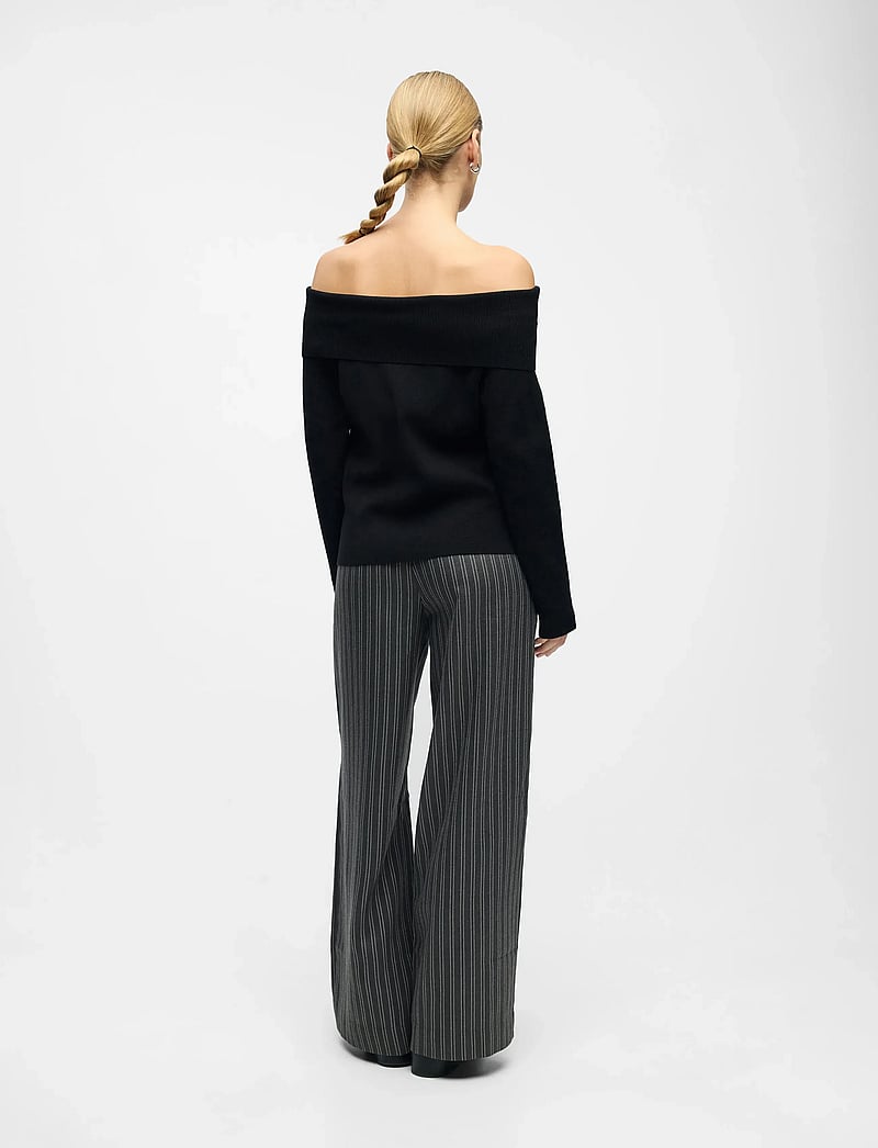 Object - OBJREYNARD L/S RE OFF SHOULDER KNIT DIV - pullover - black - 2