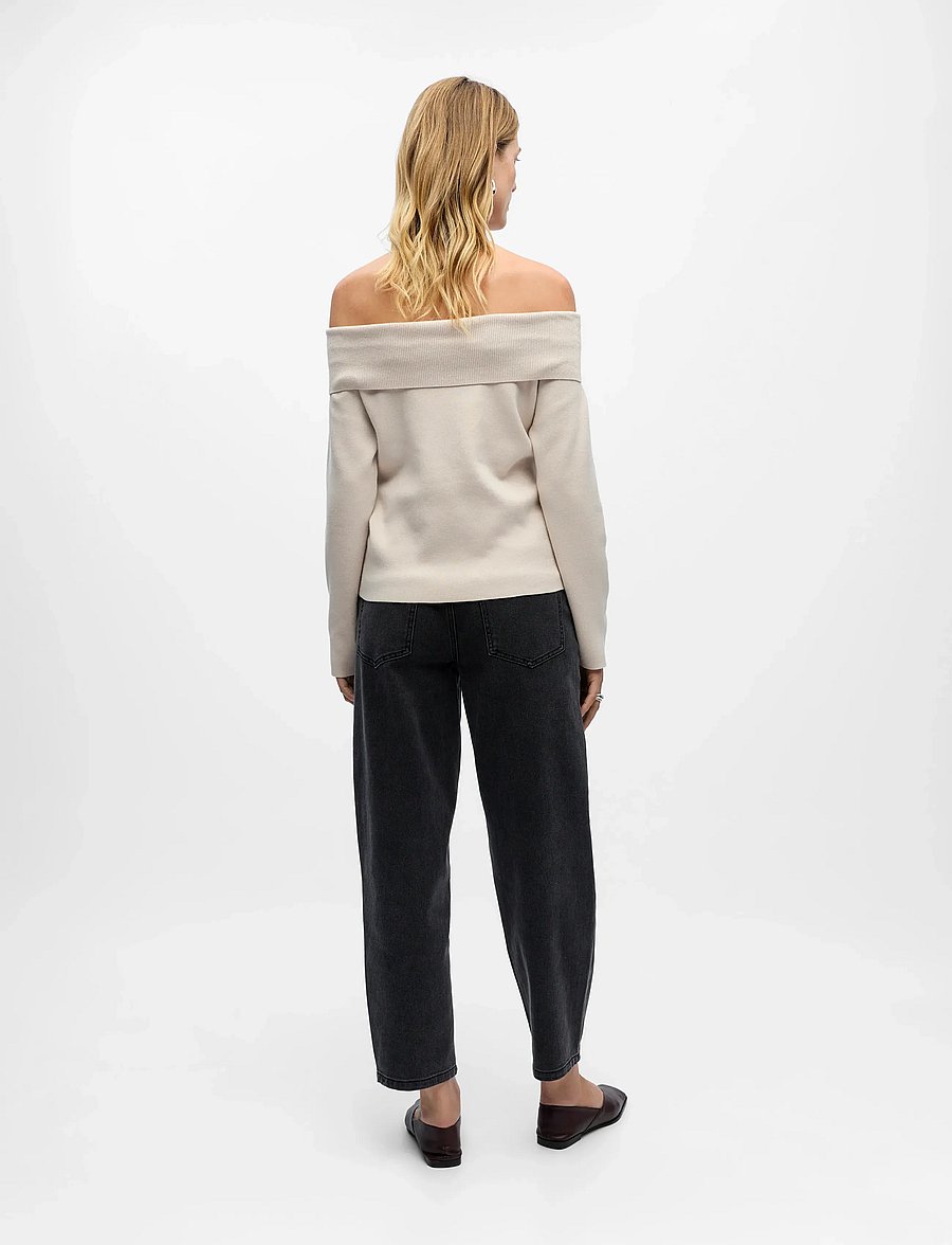 Object - OBJREYNARD L/S RE OFF SHOULDER KNIT DIV - pullover - silver gray - 2
