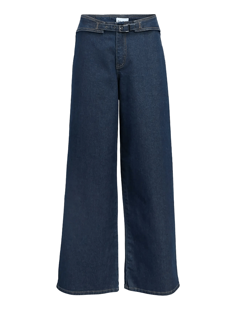 Object - OBJSAVA FLO HW JEANS 142 - hosen mit weitem bein - dark blue denim - 1