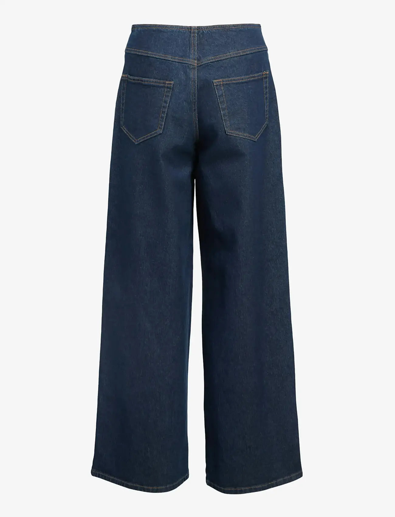 Object - OBJSAVA FLO HW JEANS 142 - brede jeans - dark blue denim - 2