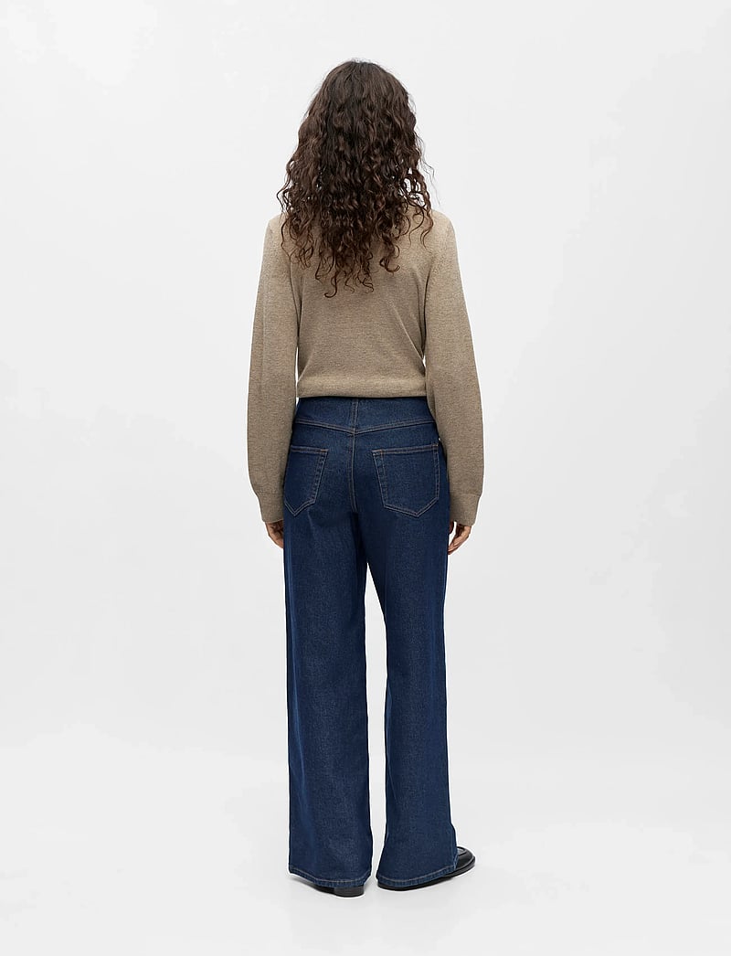 Object - OBJSAVA FLO HW JEANS 142 - hosen mit weitem bein - dark blue denim - 3