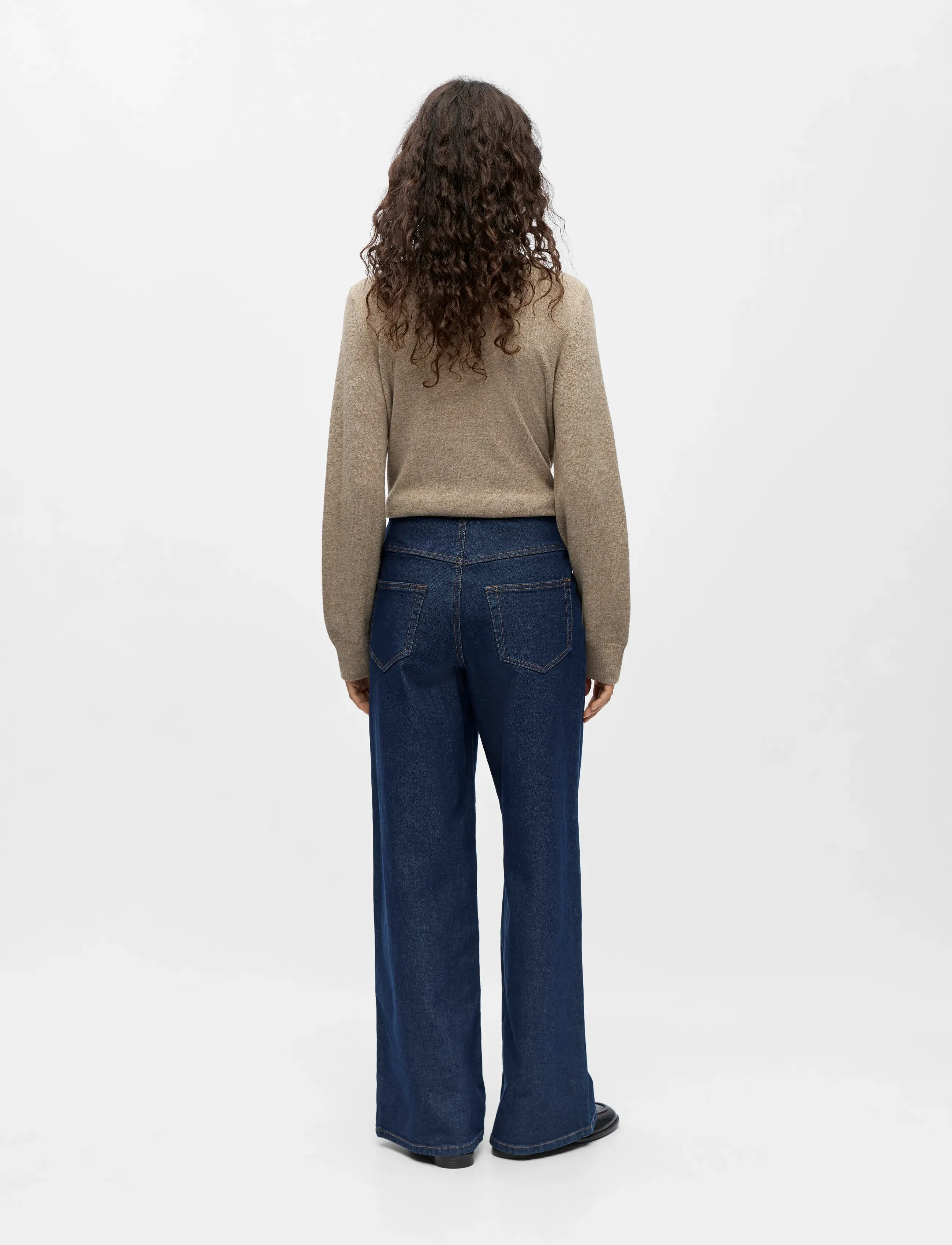 Object - OBJSAVA FLO HW JEANS 142 - hosen mit weitem bein - dark blue denim - 3