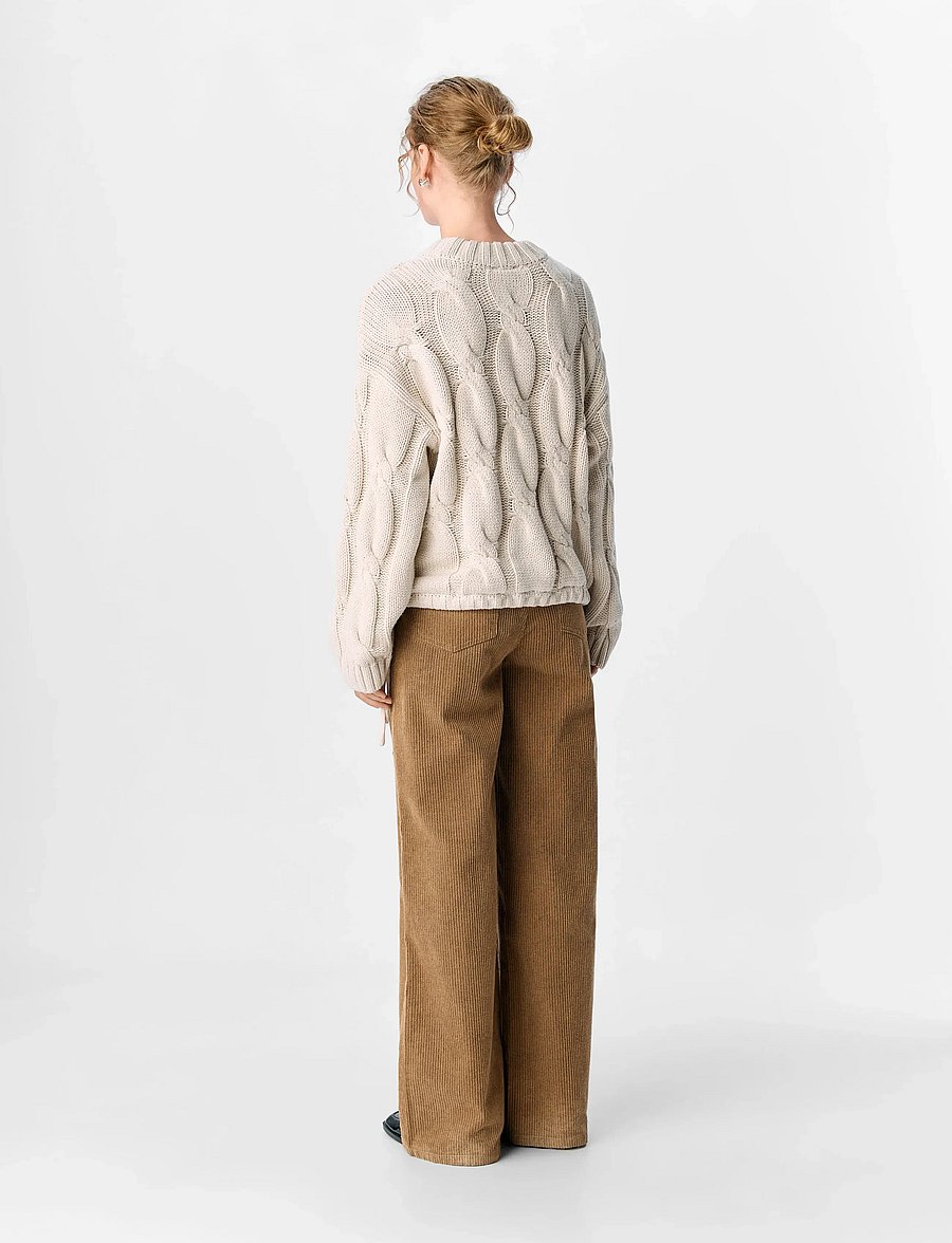 Object - OBJBAY L/S LO KNIT PULLOVER E PA 25 - jumpers - white sand - 2