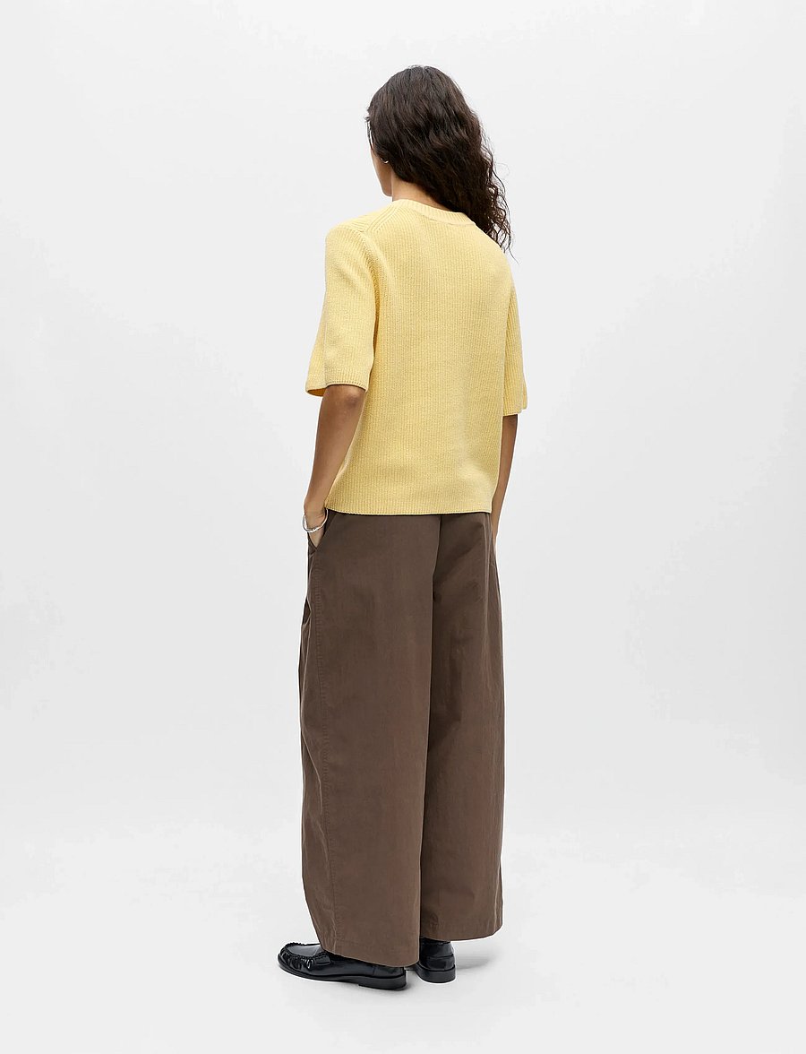 Object - OBJFLO S/S RE KNIT PULLOVER NOOS - pullover - sunlight - 3