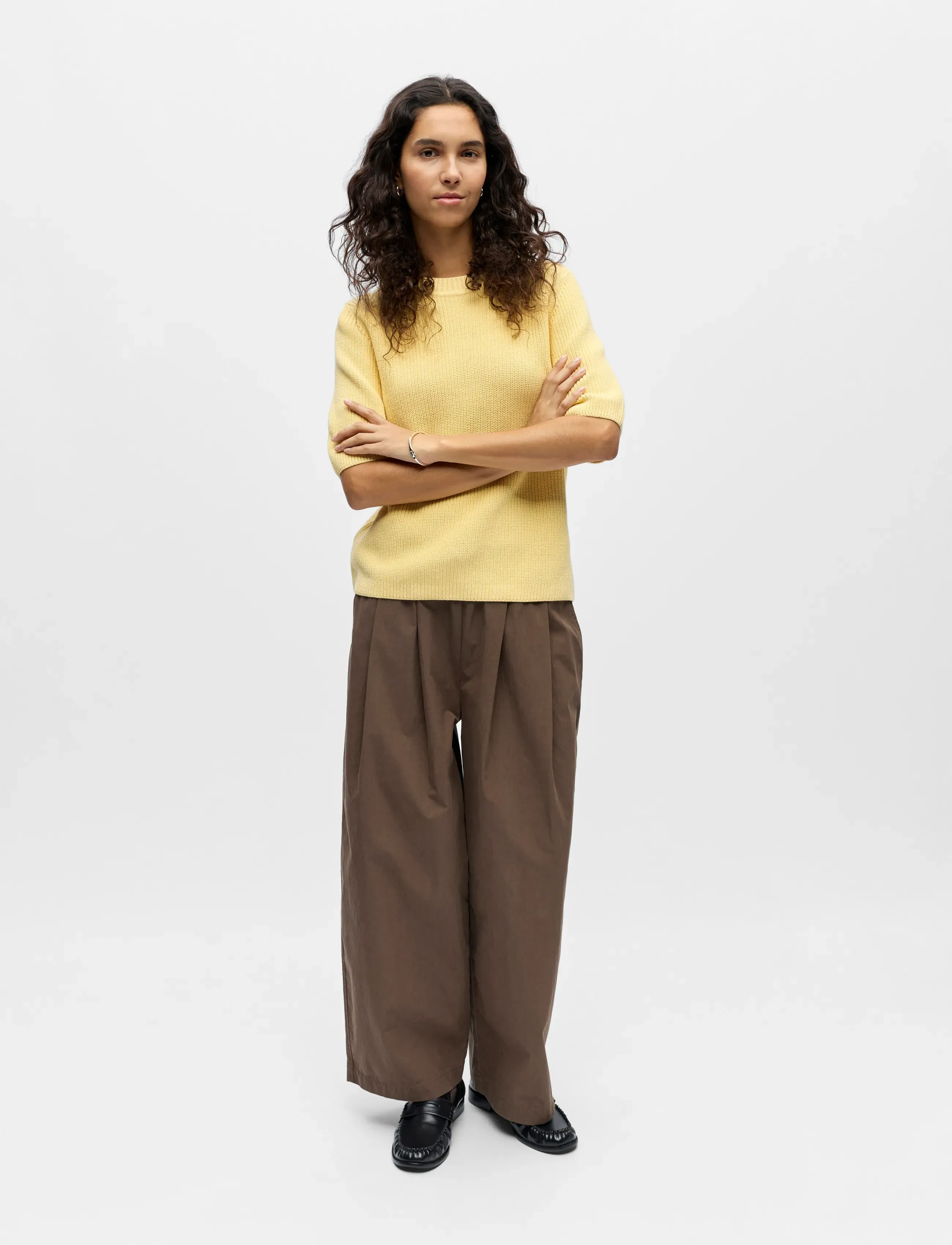 Object - OBJFLO S/S RE KNIT PULLOVER NOOS - pullover - sunlight - 4
