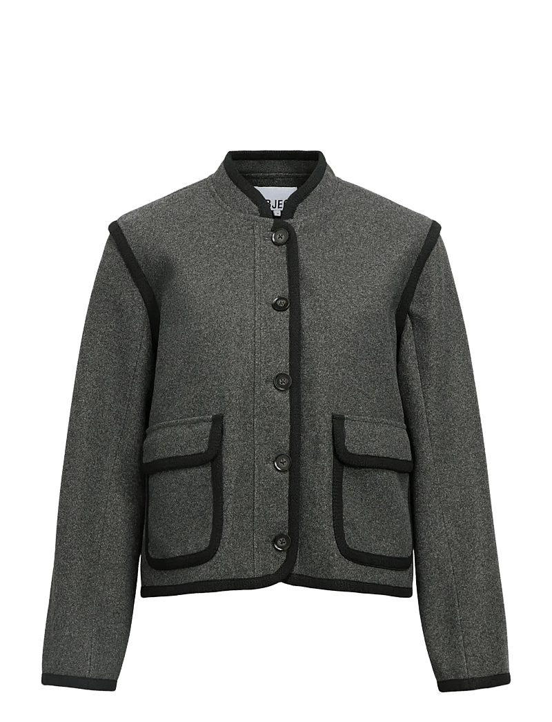 Object - OBJISLA SHORT RE JACKET 142 - vinterjakker - medium grey melange - 1