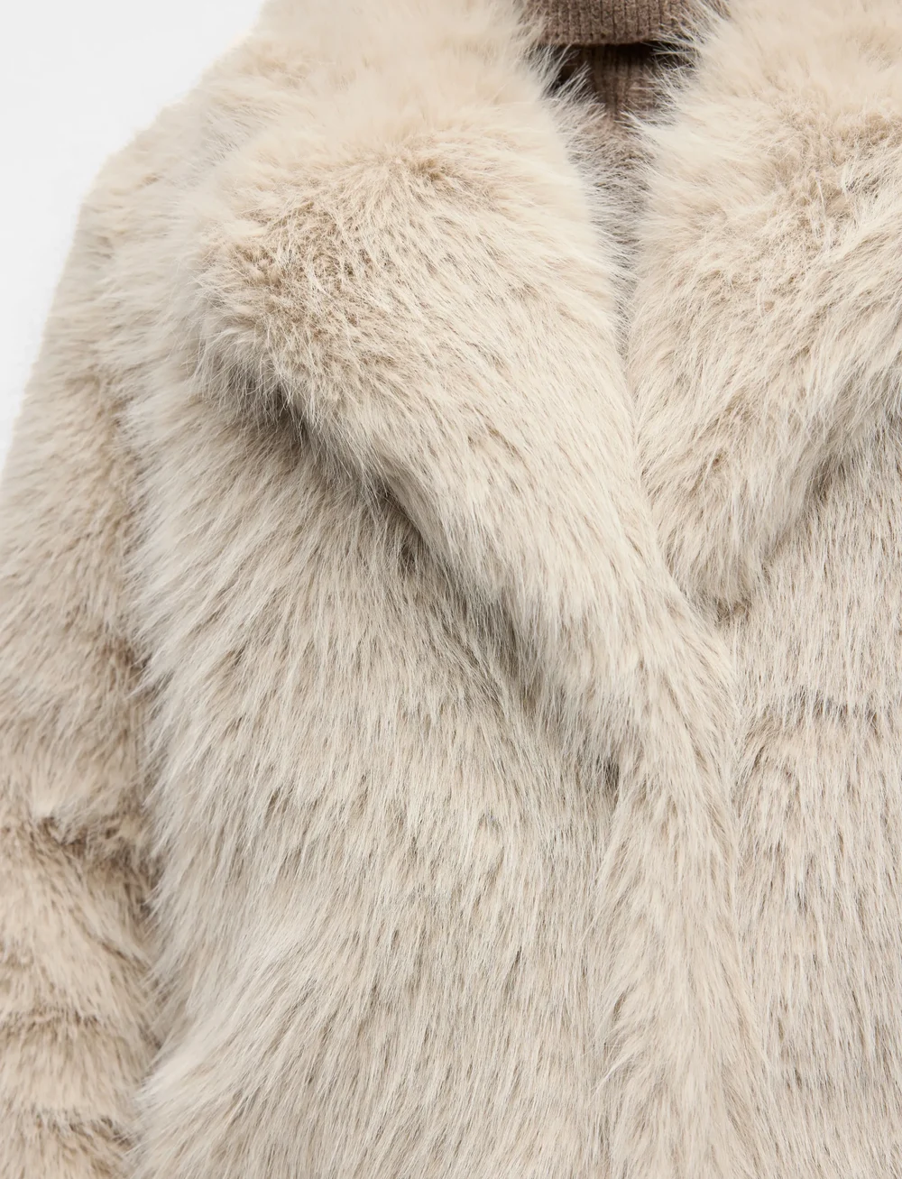 Object - OBJISADORA L/S LO HAIRY LONG COAT 141 - fuskpäls - white sand - 5