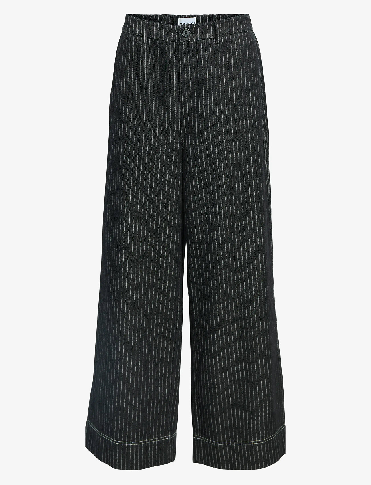 Object - OBJAMY MW LO PANT E AU 25 - bukser med lige ben - black denim - 0