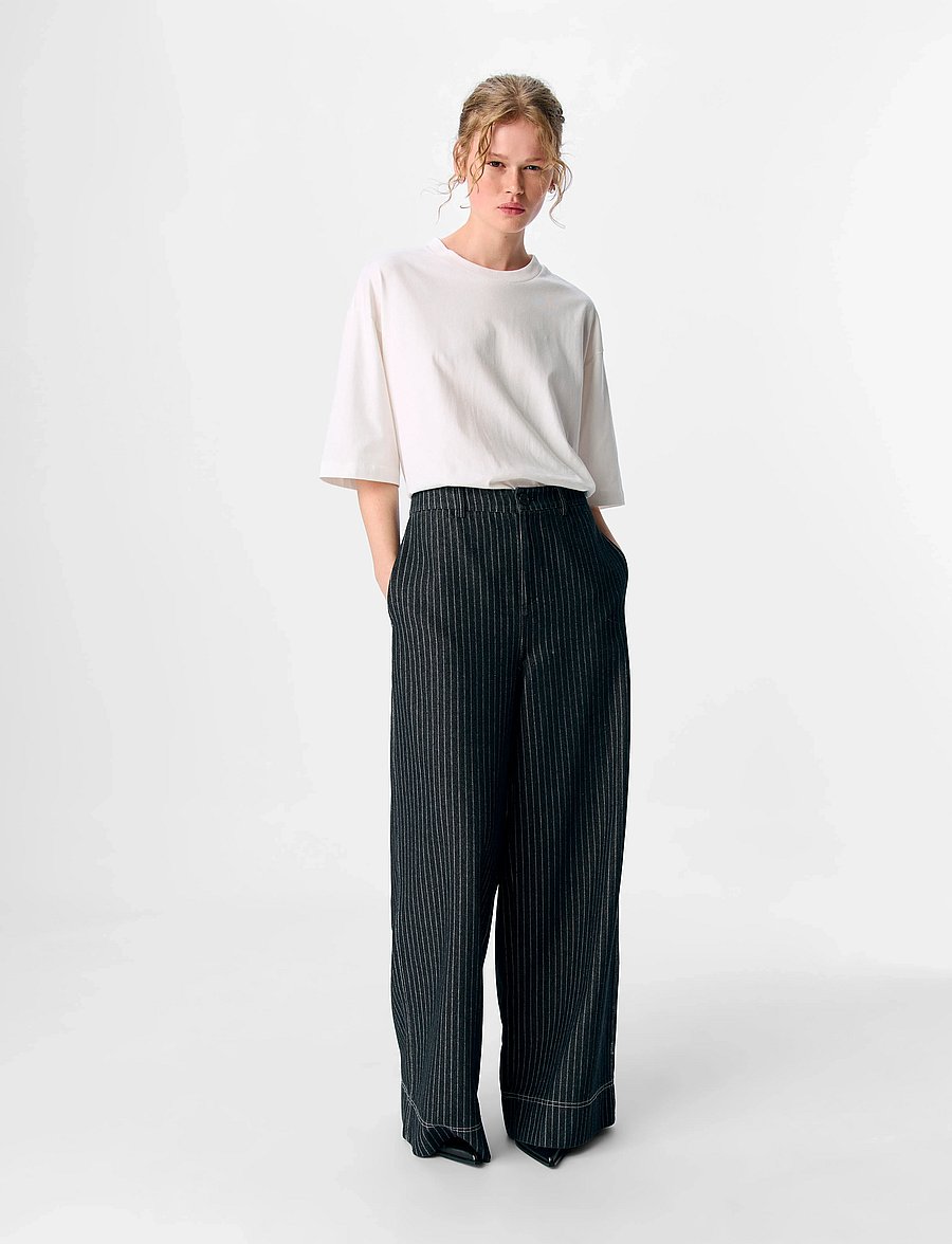 Object - OBJAMY MW LO PANT E AU 25 - hose mit geradem bein - black denim - 0