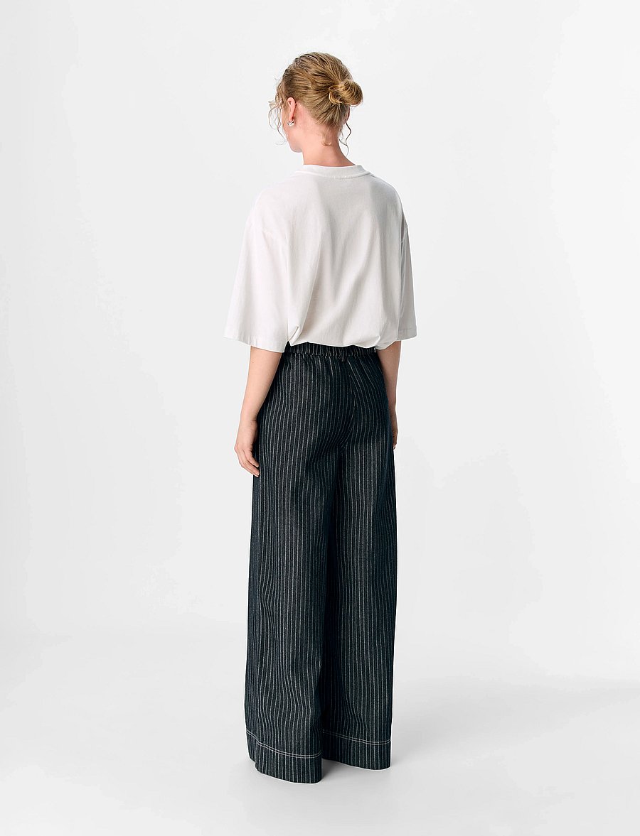 Object - OBJAMY MW LO PANT E AU 25 - hose mit geradem bein - black denim - 2