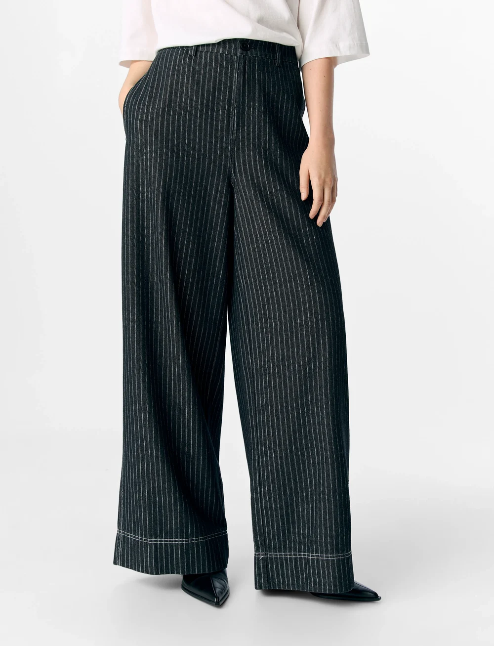 Object - OBJAMY MW LO PANT E AU 25 - raka byxor - black denim - 3
