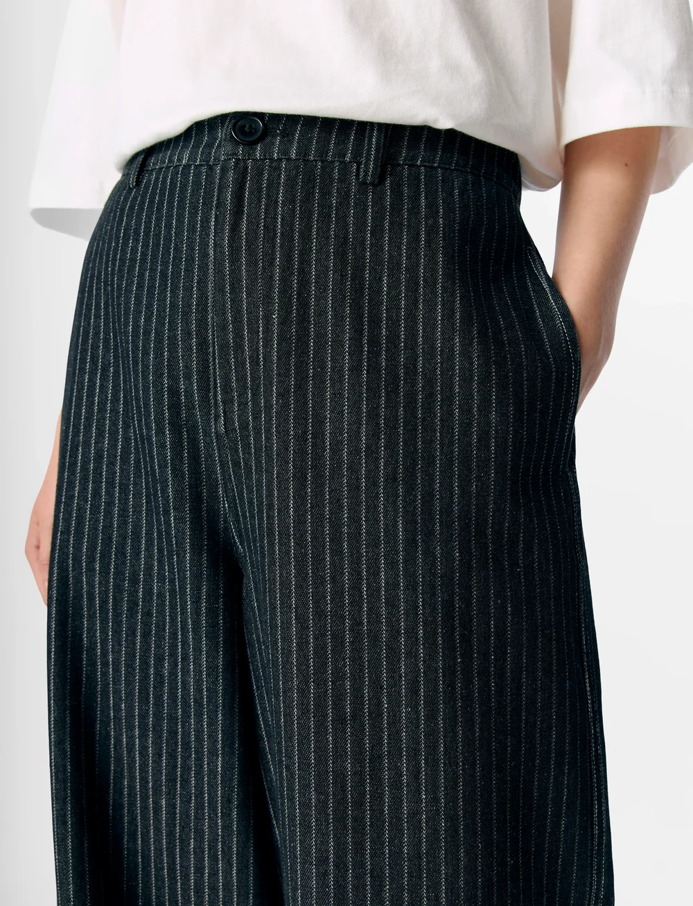 Object - OBJAMY MW LO PANT E AU 25 - raka byxor - black denim - 5