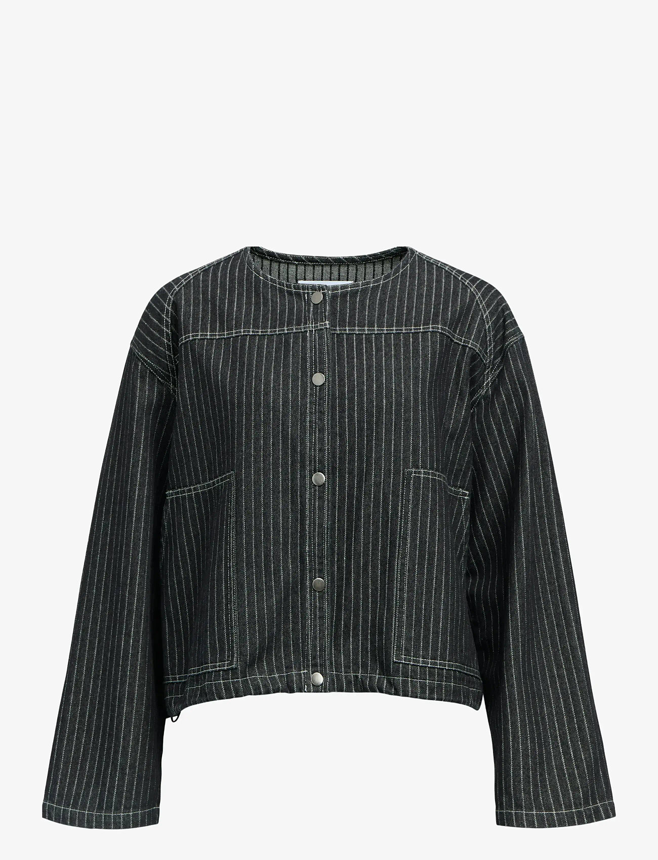 Object - OBJAMY L/S LO SHIRT E AU 25 - höstkläder - black denim - 0