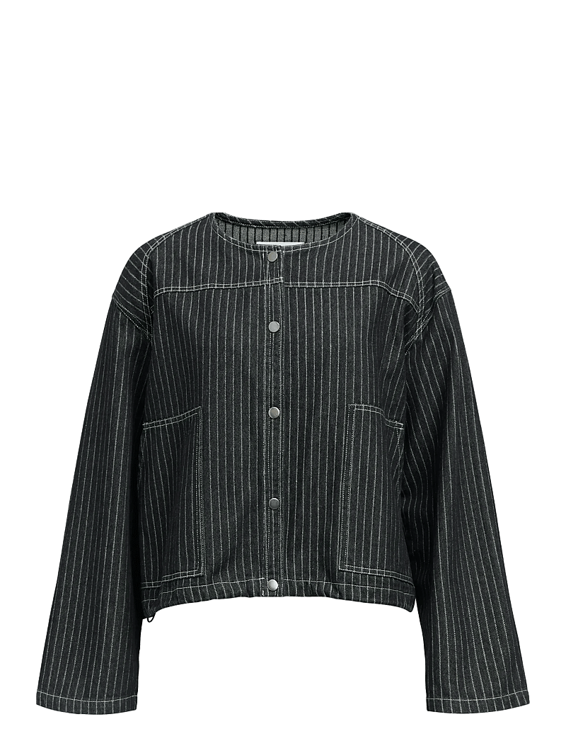 Object - OBJAMY L/S LO SHIRT E AU 25 - langærmede skjorter - black denim - 1