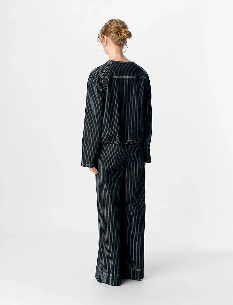 Object - OBJAMY L/S LO SHIRT E AU 25 - langærmede skjorter - black denim - 2