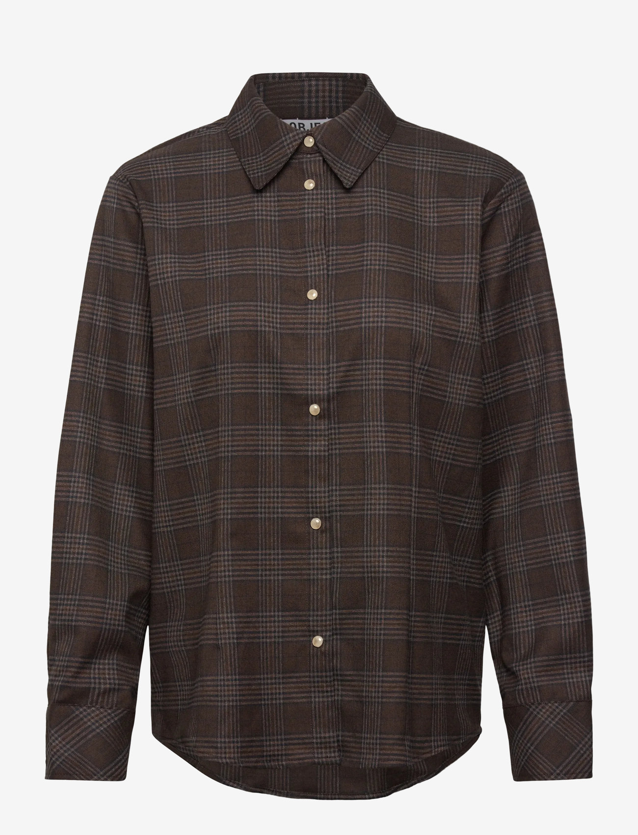 Object - OBJDANNI L/S LO SHIRT E AU 25 - pikkade varrukatega särgid - rawhide - 0