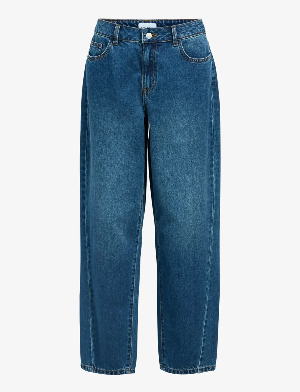 Object - OBJMIU ZOE MW BARREL ANKLE JEANS NOOS - barrel jeans - medium blue denim - 1