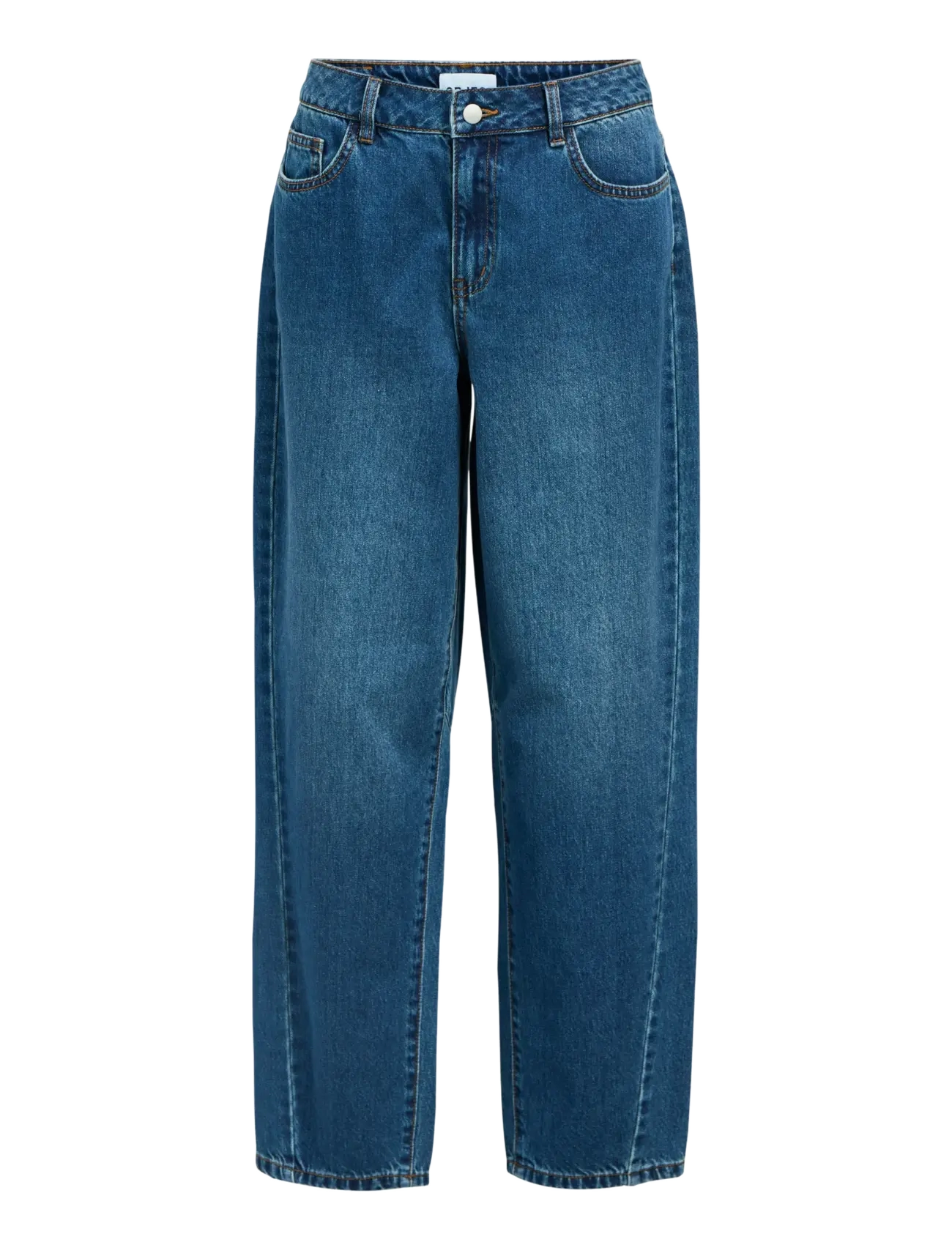 Object OBJMIU ZOE MW BARREL ANKLE JEANS NOOS - Jeans - MEDIUM BLUE DENIM / blue