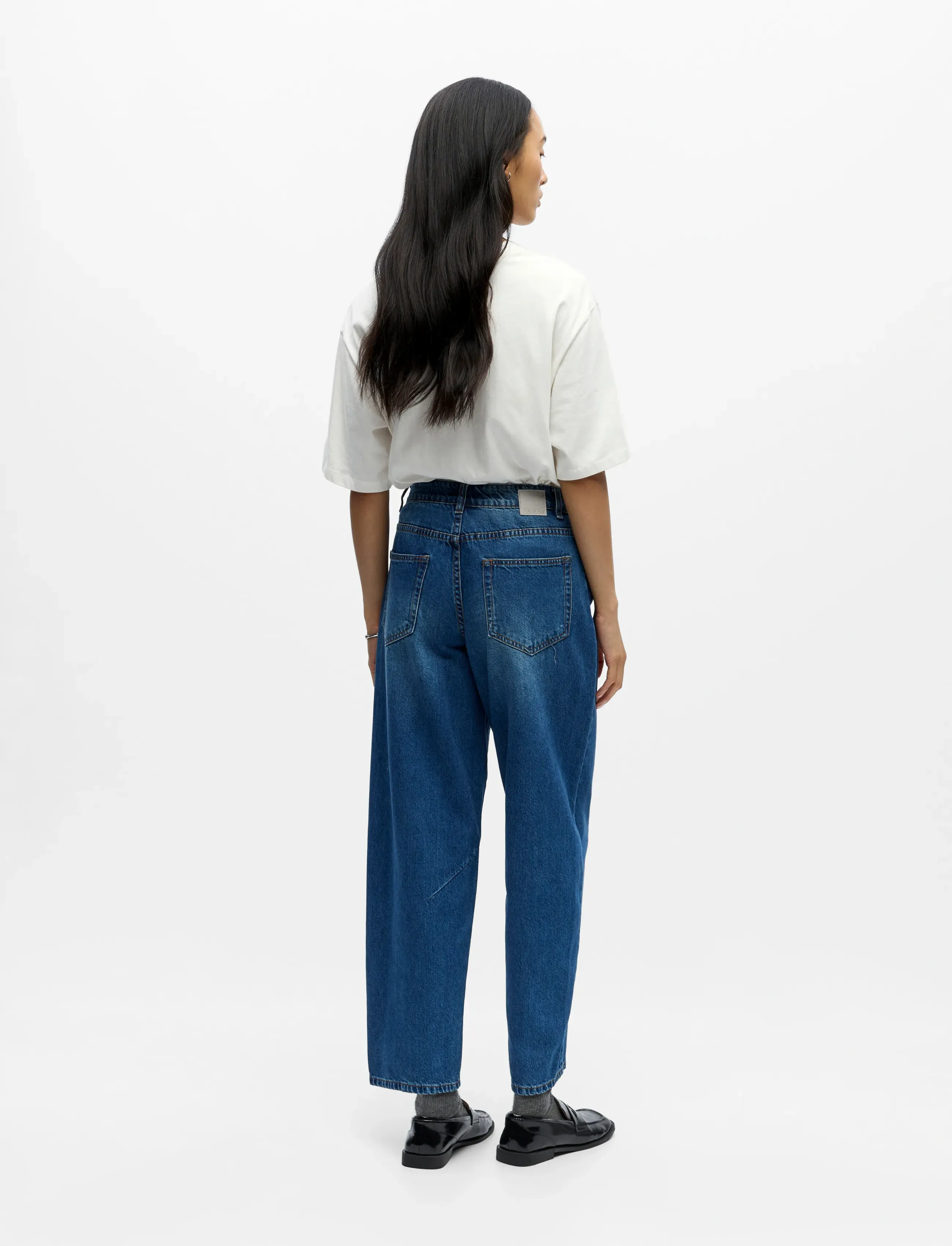 Object - OBJMIU ZOE MW BARREL ANKLE JEANS NOOS - barrel jeans - medium blue denim - 3