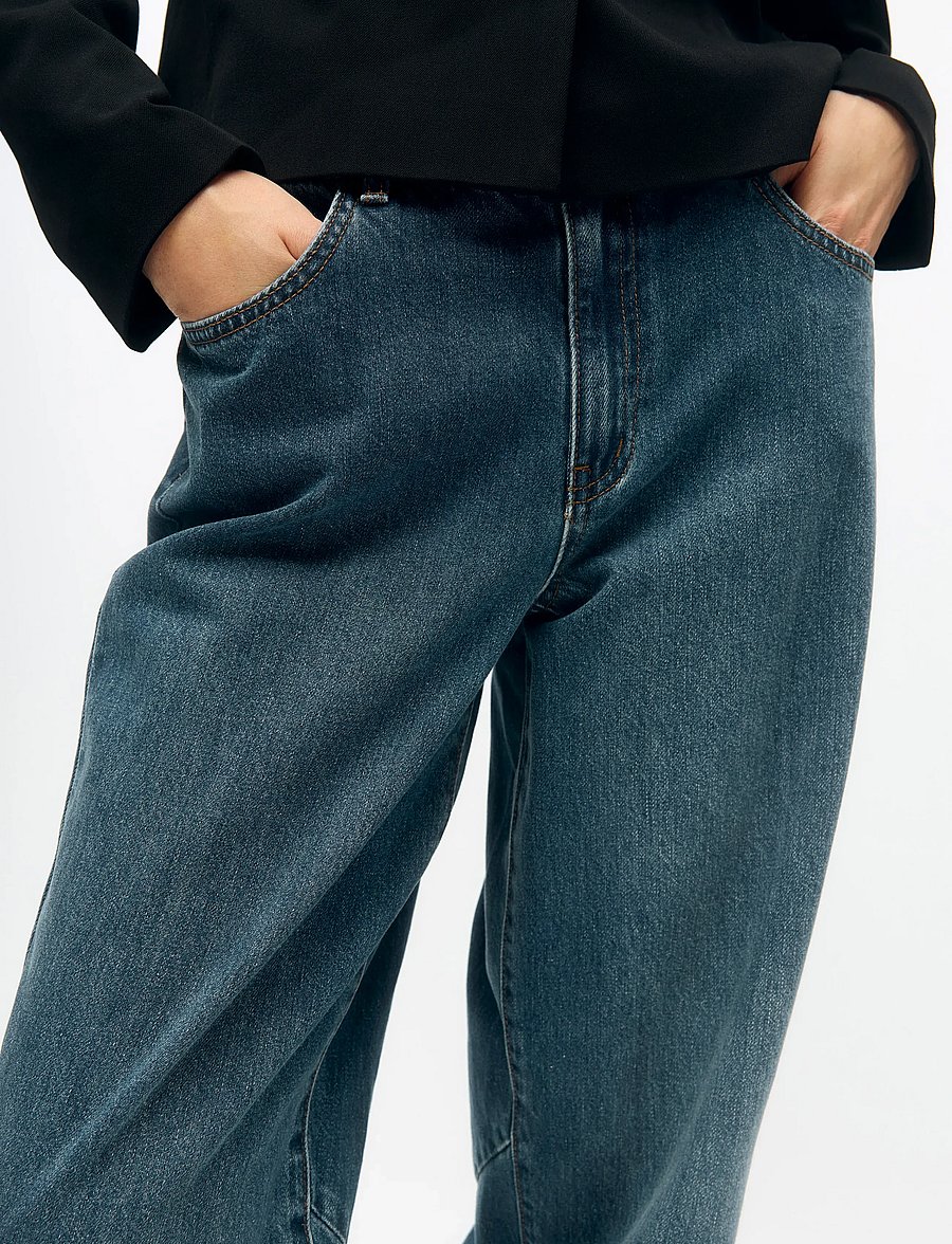 Object - OBJMIU ZOE MW BARREL ANKLE JEANS NOOS - barrel jeans - medium blue denim - 3
