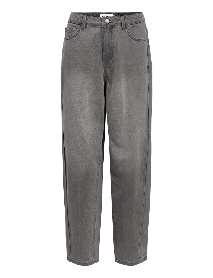 Object - OBJMIU ZOE MW BARREL ANKLE JEANS NOOS - barrel jeans - medium grey denim - 1
