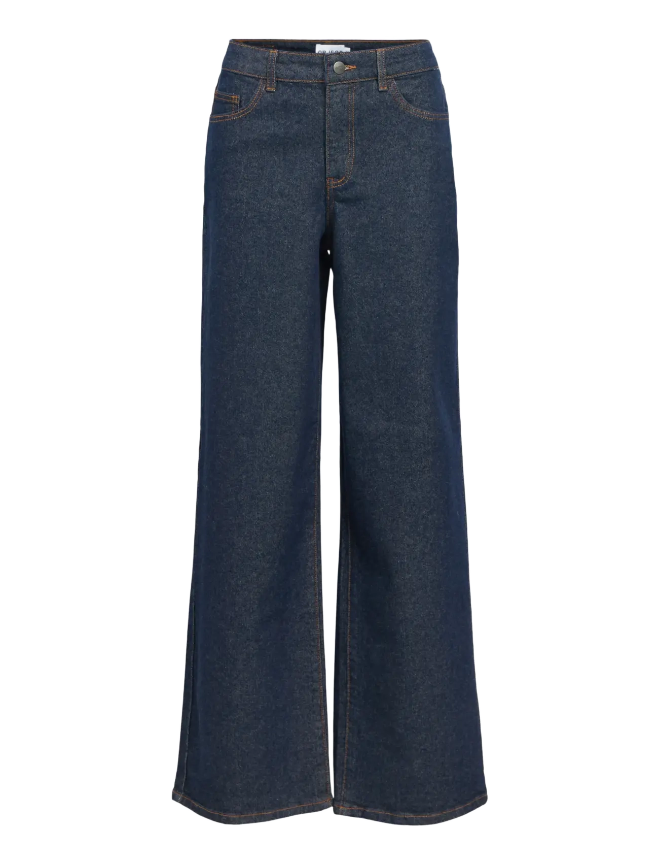 Object - OBJRIO MAE MW WIDE JEANS NOOS - hosen mit weitem bein - dark blue denim - 1